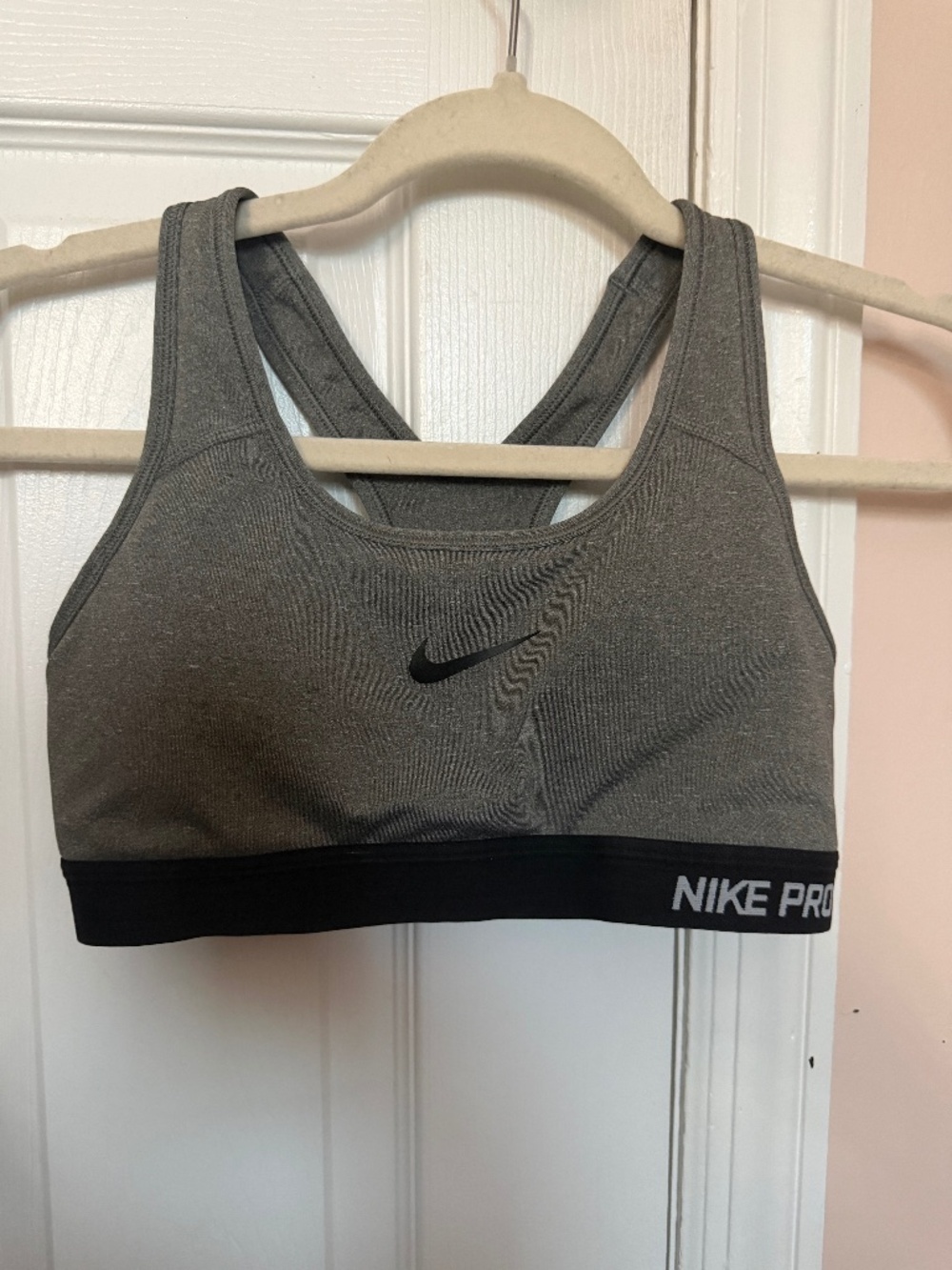 Nike Pro Grey Dri-FIT Medium Support Sports Bra